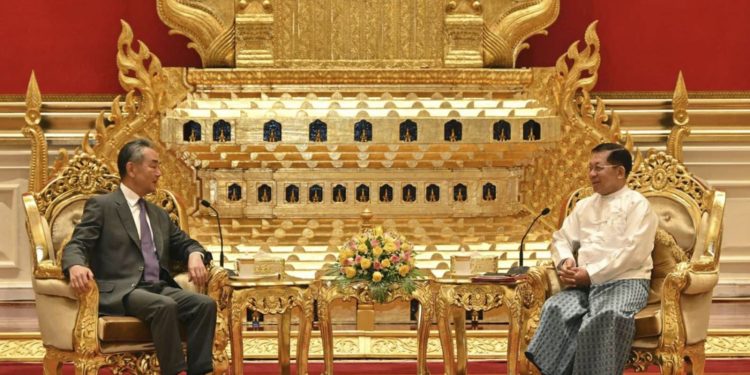 Myanmar junta chief, China FM discuss ‘stability’ as clashes rage